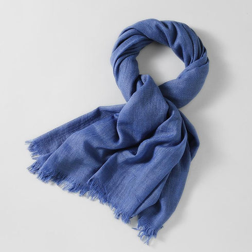 Cotton and linen sunscreen silk scarf small scarf beach long silk scarf